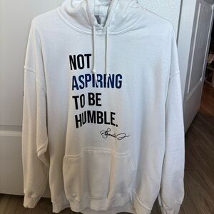 White Hoodie with Inspirational Text